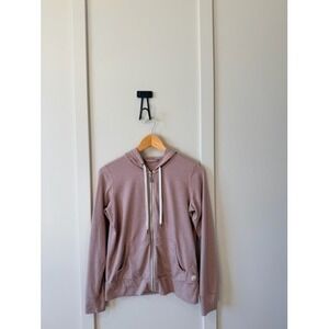 Vuori Halo Essential Zip Hoodie Mauve Heather DreamKnit Jacket Women XS